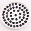 Black Flat Buckle Double Hole Hand-Sewn Crystal Glass DIY Accessories