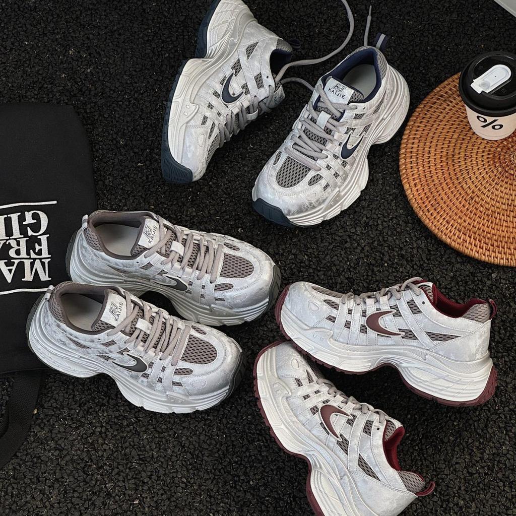 Platform dad shoes women 2025 new autumn retro versatile casual shoes mesh breathable sneakers running shoes tide