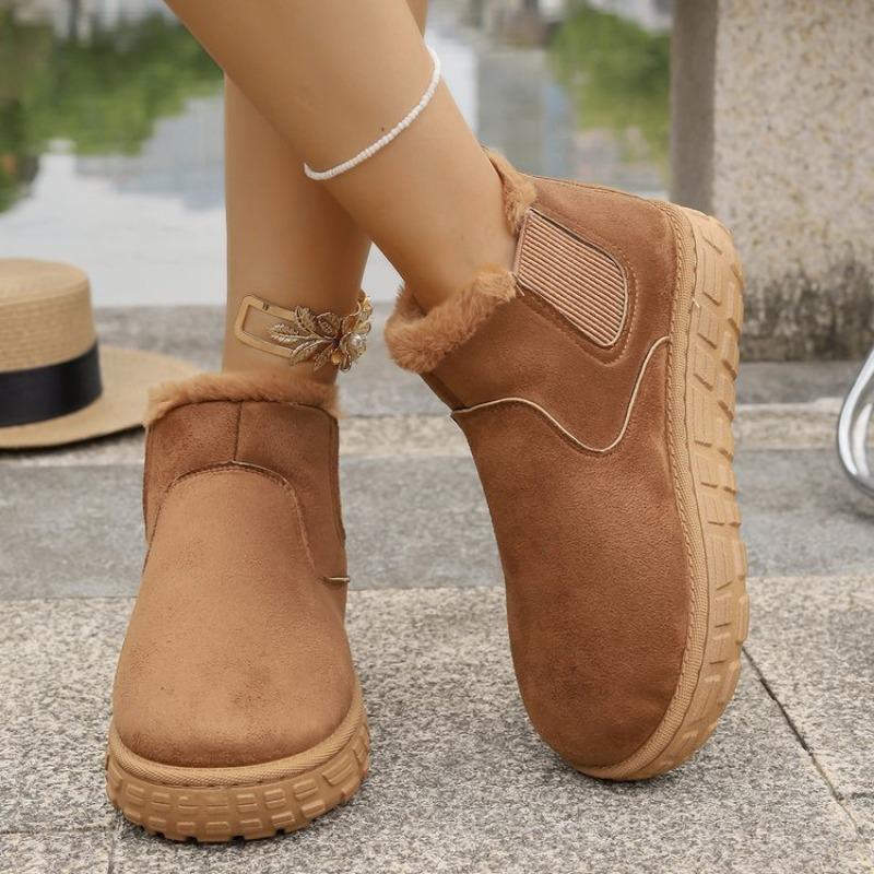 Large Size Thick-soled Snow Boots for Women, New Velvet Thickened Warm Snow Boots for Women In Autumn and Winter