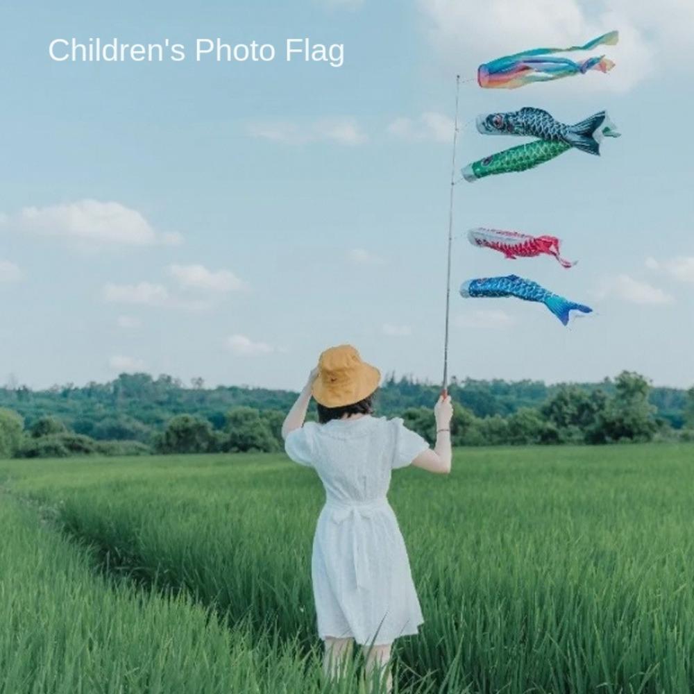 40/70cm Carp Streamer Fish Flag Japanese Plastic Flying Toy New Photo Prop  Yard Hanging Decor