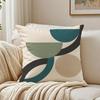 Boho Abstract Shapes Pillow Case Organic Short Plush Cushion Covers Breathable Washable WrinkleResistant
