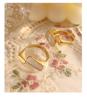European-American Retro Fashion White Pearl Open Ring, Women's 18K Gold-Plated Titanium Steel Jewelry