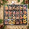 24 Days Christmas Countdown Calendar  Capybara Figure Cute Christmas Pendant Lovable Christmas Figure Doll for Desk Shelf