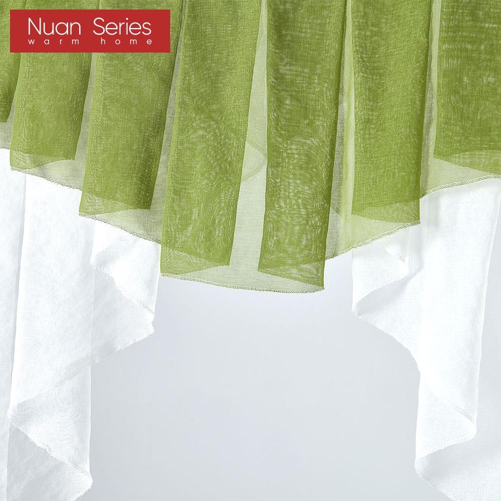 1PC Seria Nuan Fashion Două Culoare Tulle Cortina Ușă Tijă Scurt Rocket Fereastră Decorativă Perdele Bucătărie