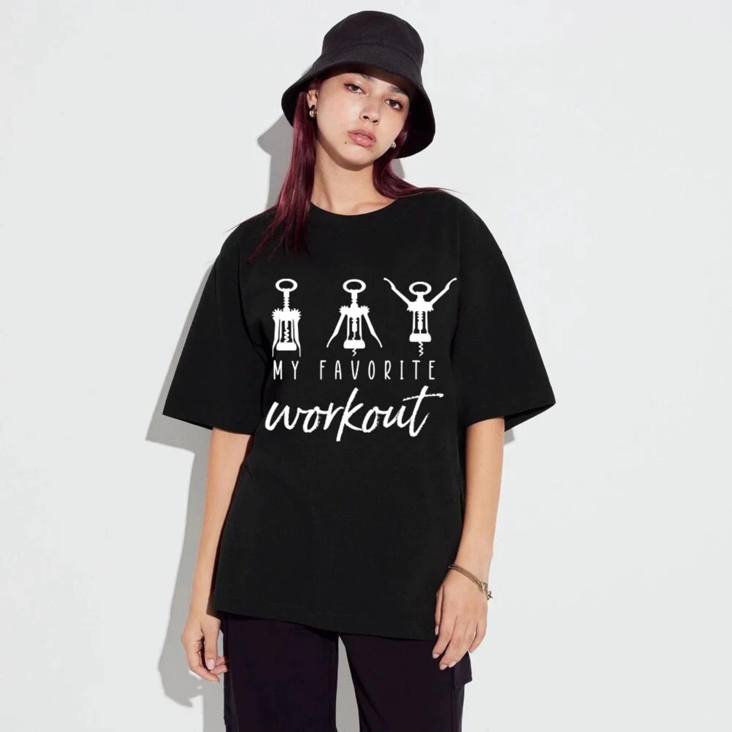 

Favorite Workout T shirt Summer Tops Graphic Tops Summer Retro Tumblr Shirt Horror Grunge Clothing Funny Gift for Book Lovers S чёрный