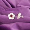 Pink Rubellite Gemstone Stud Post Handmade Mother Gift Earrings Sterling Silver EE-157-10