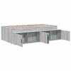 Storage Bed Frame in Grey Sonoma 70 x 190 cm Engineered Wood