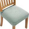 Elastic Solid Color Stretch Jacquard Chair Cushion Cover for Dining Chairs