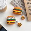 3D Hamburger Cover for AirPods Pro 3 Case Silicone Earphone Case for AirPods 4 Protective Cover for AirPods Pro 2 with Keychian