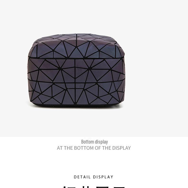 Damen 2023 Fashion Geometry Luminous Rucksack - Faltbare Rhombus-Tasche im japanischen Stil