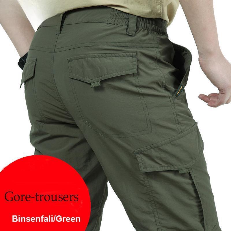 Summer Outdoor Thin Section Quick-drying Trousers Male Loose Large Size Multi-pocket Overalls