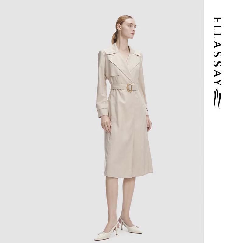 ELLASSAY Women's Slimming Mid-Length Trench Coat