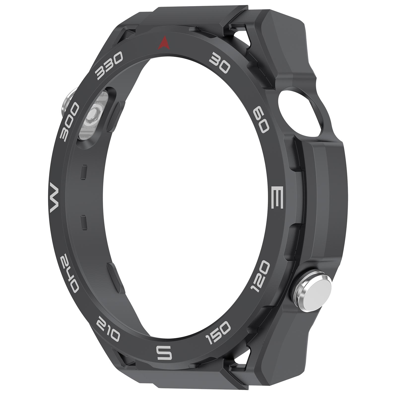 

1 шт. Чехол с вырезами для умных часов HuaWei Watch4/Watch4 Pro, аксессуары, защитный чехол For HuaWei Watch4Pro серый/чёрный