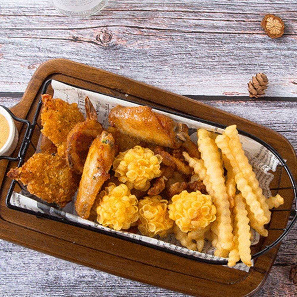 Chips Barrel Table Decor Fast Food Holder Snack Container French Fries Basket Tableware Food Bucket