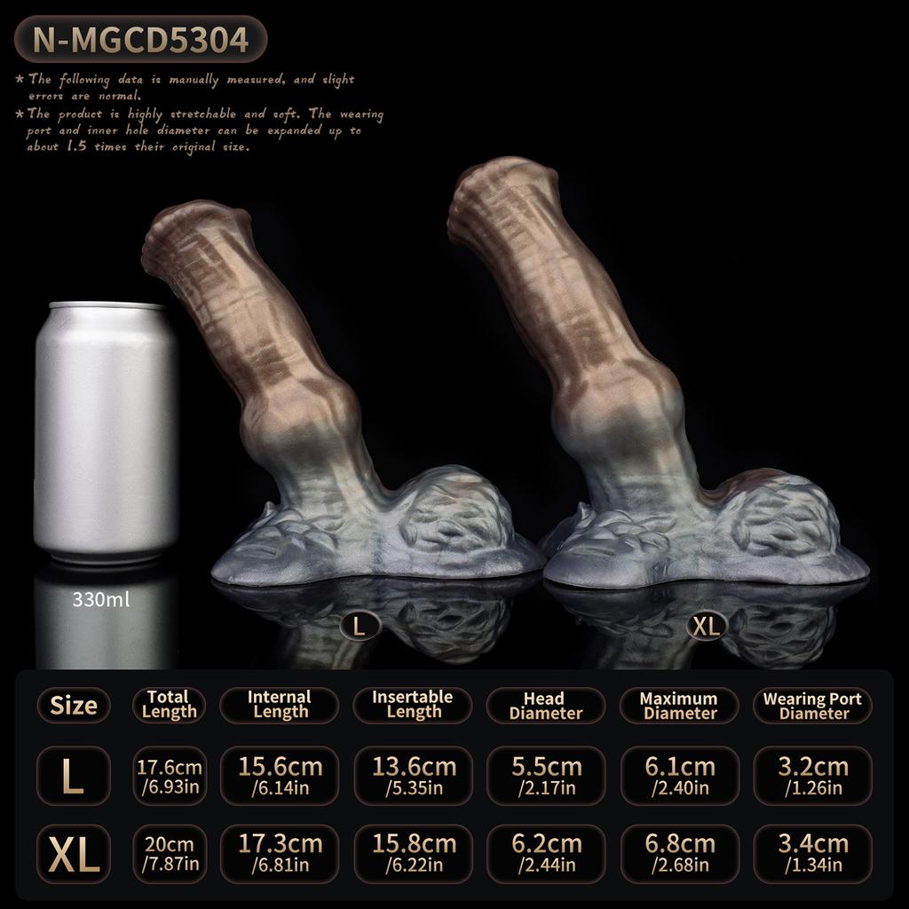 Fantasy Horse-inspired Penis Sleeve, Penis Extender, Closed-end Wearable Realistic Sleeve, 2 Sizes Available, Lifelike Feel