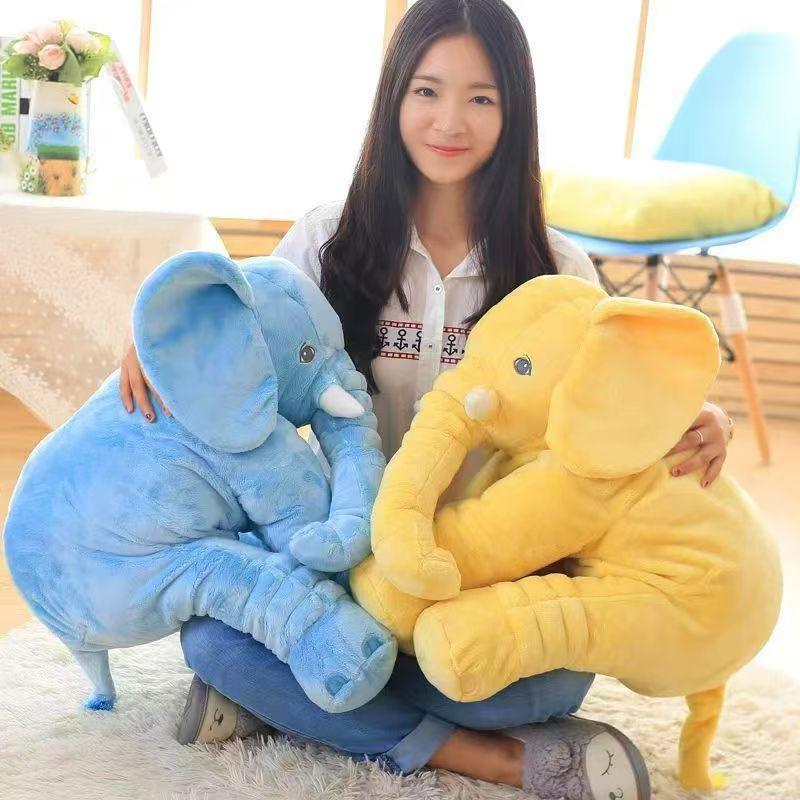 Fuzzy Large Elephant Stuffed Animal, Adventure Stuffed Elephant Toy, Brave Room Elephants Plush Decor Gift