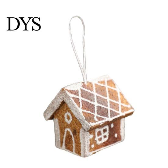 Environmentally Friendly Christmas Decor Ornaments 3D Foam Gingerbread/Star/Candy Cane Decoration Multi-size Sticky Powder Hanging for Xmas