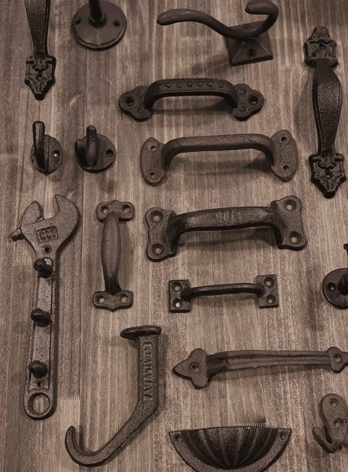 Maruwa Trading Cast Iron 7-Piece Cat Hook, Black, 31.5 x 2 x 10.5 cm, 400896802