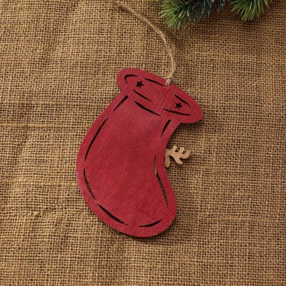 Hand Painted Gift Tag Pendant Rustic Christmas Hanging Charm Cute Christmas Tree Decor  Festival