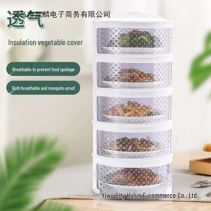 Breathable Insect-Proof Kitchen Storage Rack with Thickened Vegetable Cover and Overnight Dish Insulation