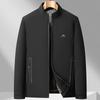 ROMON Men's Business Fleece-Lined Stand-Collar Jacket