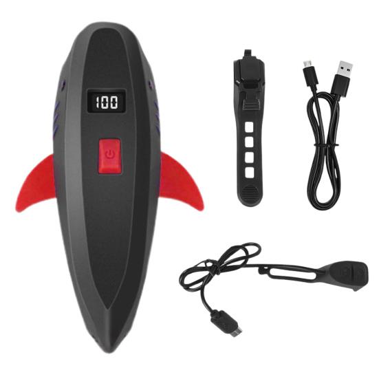 Kids Bicycle Shark Horn Light Waterproof USB Rechargeable 120dB High Decibels 400 Lumens Universal Night Riding Road Bike Headlight Front Lamp