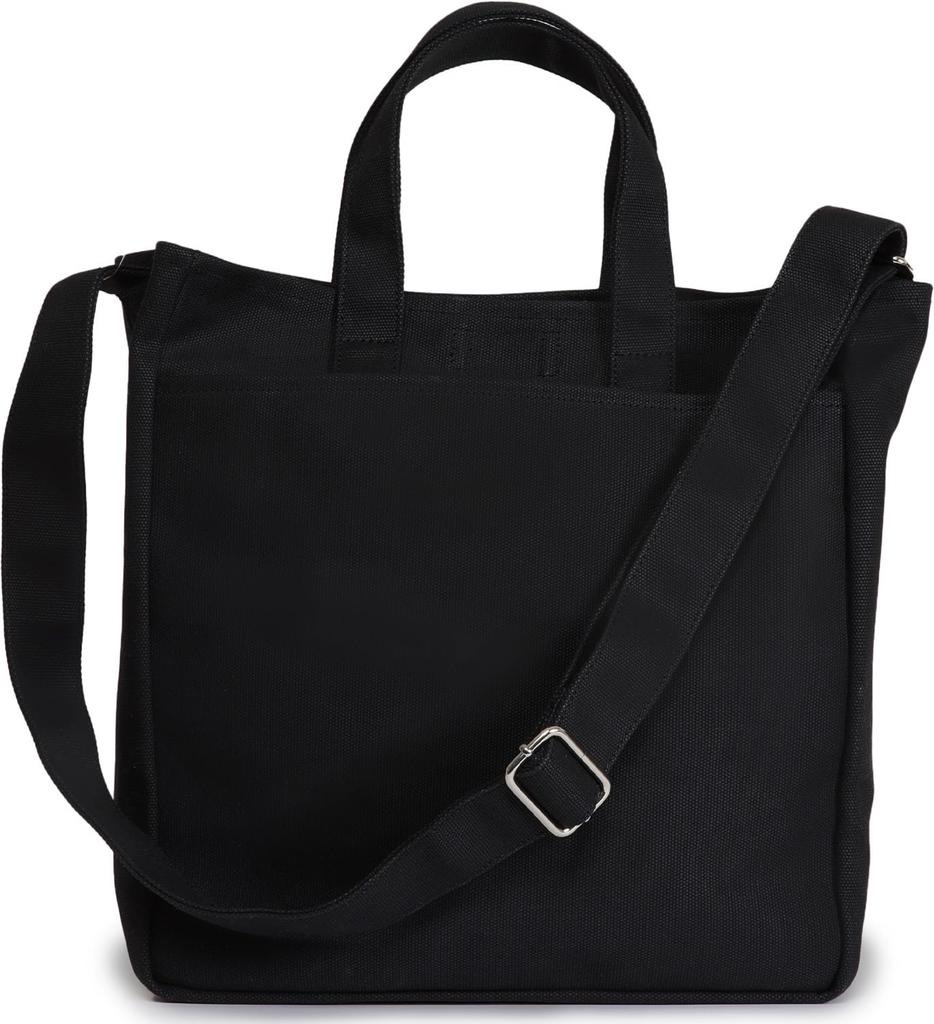 Evoon Tote Solid Canvas Shoulder Multiple Large for Men and Women Bag, Bag, Cotton, Pockets, Capacity,