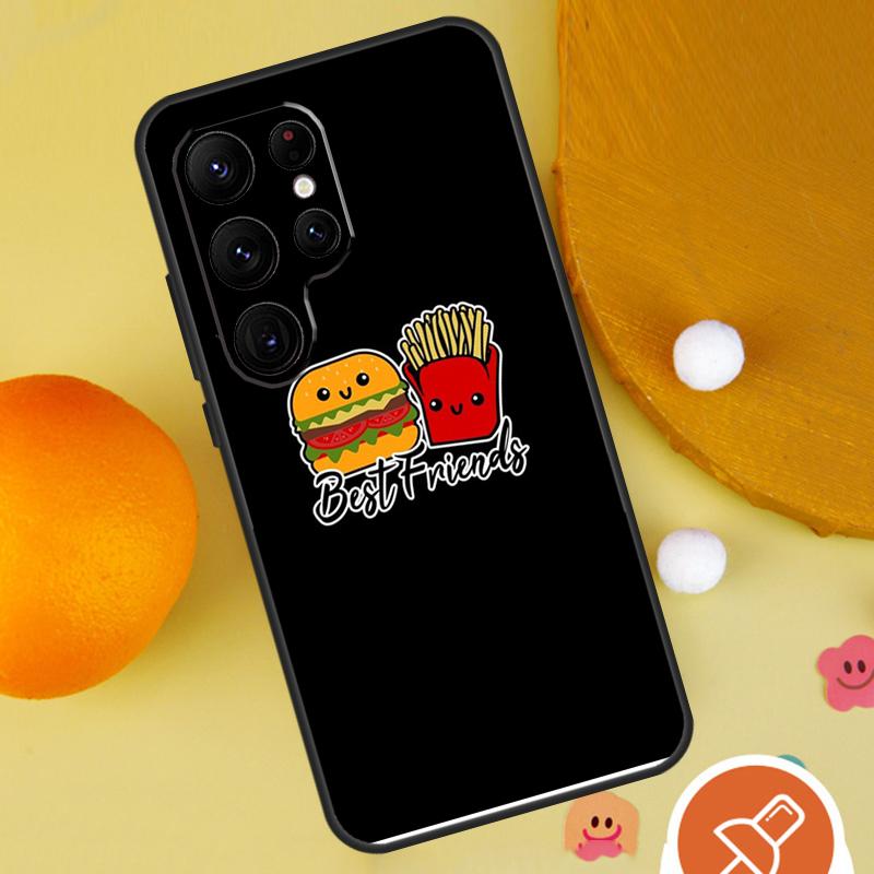 French Fries Burger Pizza Phone Case For Samsung Galaxy S25 Ultra S24 S23 S22 S21 Ultra S9 S10 Plus S20 FE Funda Cover