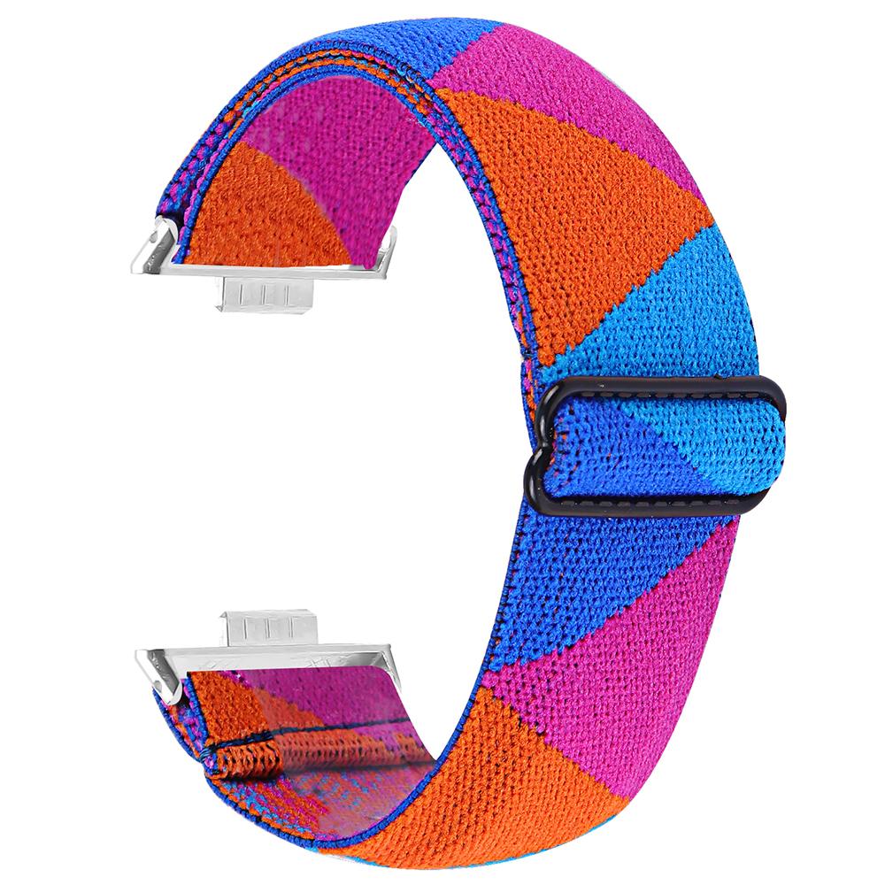 For Huawei Watch Fit 3 Nylon Watch Strap Pattern Print Adjustable Elastic Wrist Band