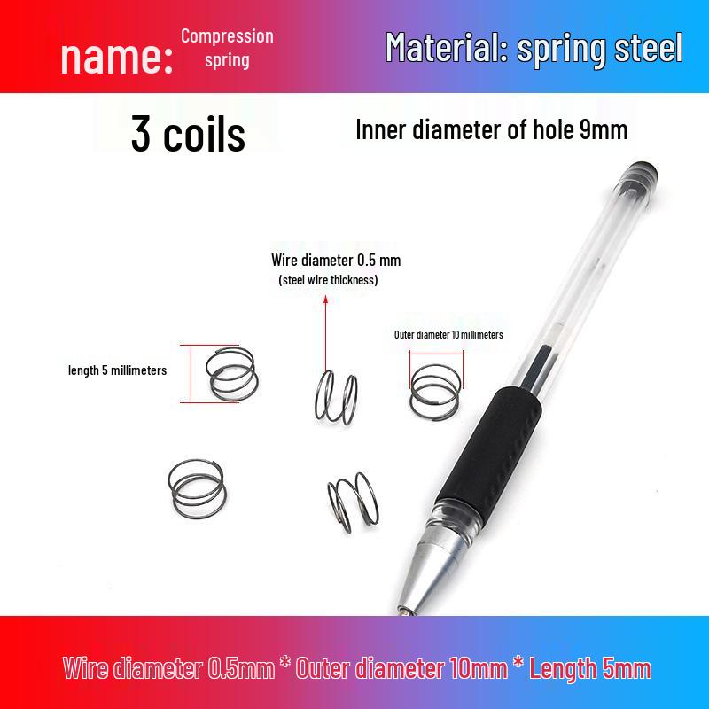 0.5mm Diameter Spring Steel Compression Spring for Precision Experiments and Miniature Helmet