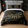 Valencia FC Design Bed Bedding Set 1 Duvet Cover + 2 Pillowcases Soft Breathable Household Bed Linens