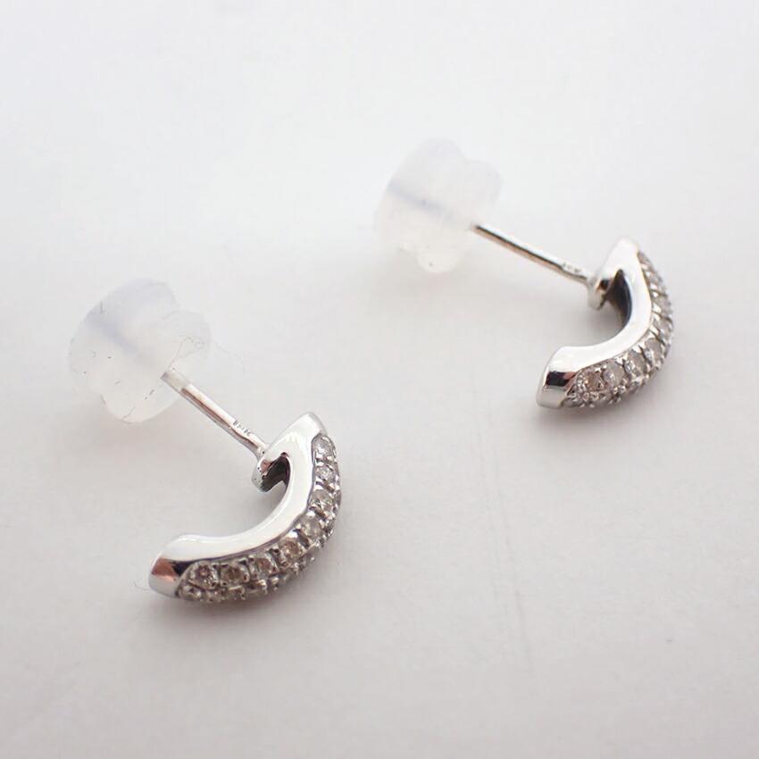 [Used] K18 Diamond Earrings/j109-1