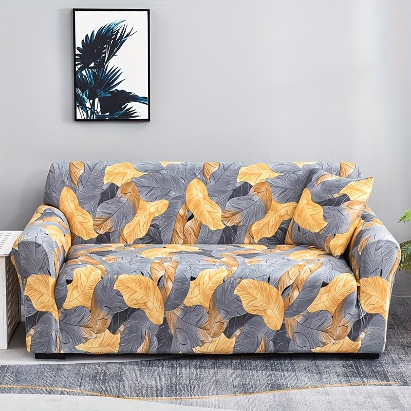 Milk Silk Printed Non Slip Sofa Cover Adjustable Furniture Protector For Living Room Bedroom Home Decor