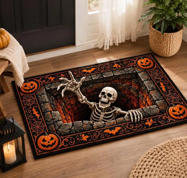 Felpudo de Halloween 2026, Felpudo de Zombi Saliendo de la Tumba, Decoración de Puerta Principal Aterradora, Regalo Espeluznante para Porche 2027