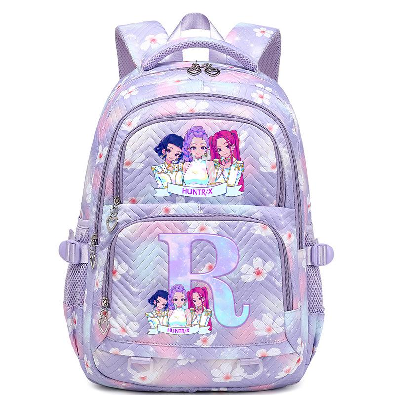 Kpop Anime Aufdruck 26 Buchstaben Rucksack Große Kapazität Mittelschüler Lässige Schultasche