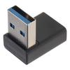 2Pcs Aluminum Alloy USB 3.0 Male to Female Elbow Adapter Extender Fast Speed Data 5Gbps Supported Extension Converter
