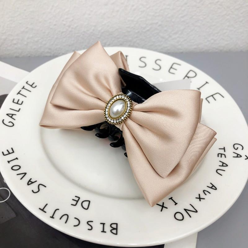 Autumn Winter Large Bow Hair Clip - High-End Japanese Korean Shark Clip for Women