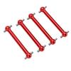 4 peças de Osso de Cão de Transmissão de Metal RC Eixo de Transmissão Universal Dianteiro e Traseiro Osso de Cão para Carro RC Tamiya TT02B 1/10 Peças de Atualização Vermelho