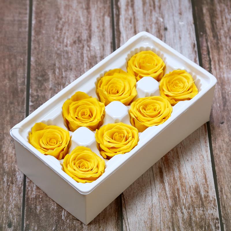 Ewige Lebensblume Material Geschenkbox Unsterbliche Rose Blume Getrocknete Rose Künstliche Konservierte Blumen Kopf Rosen