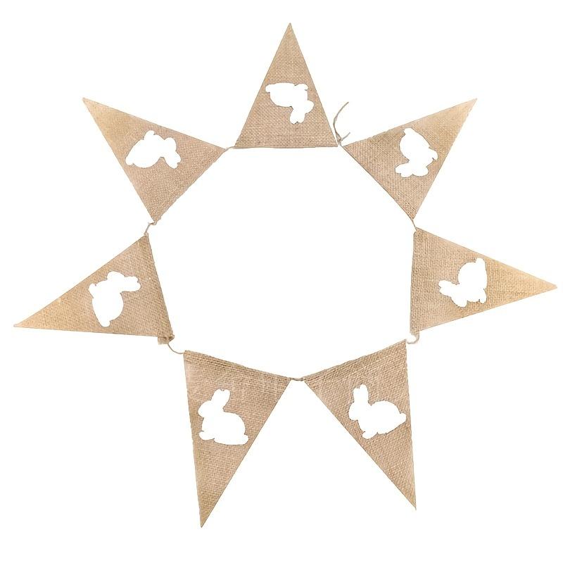 Rabbit Holiday Party Decoration Pull Flag Pennant 7pcs