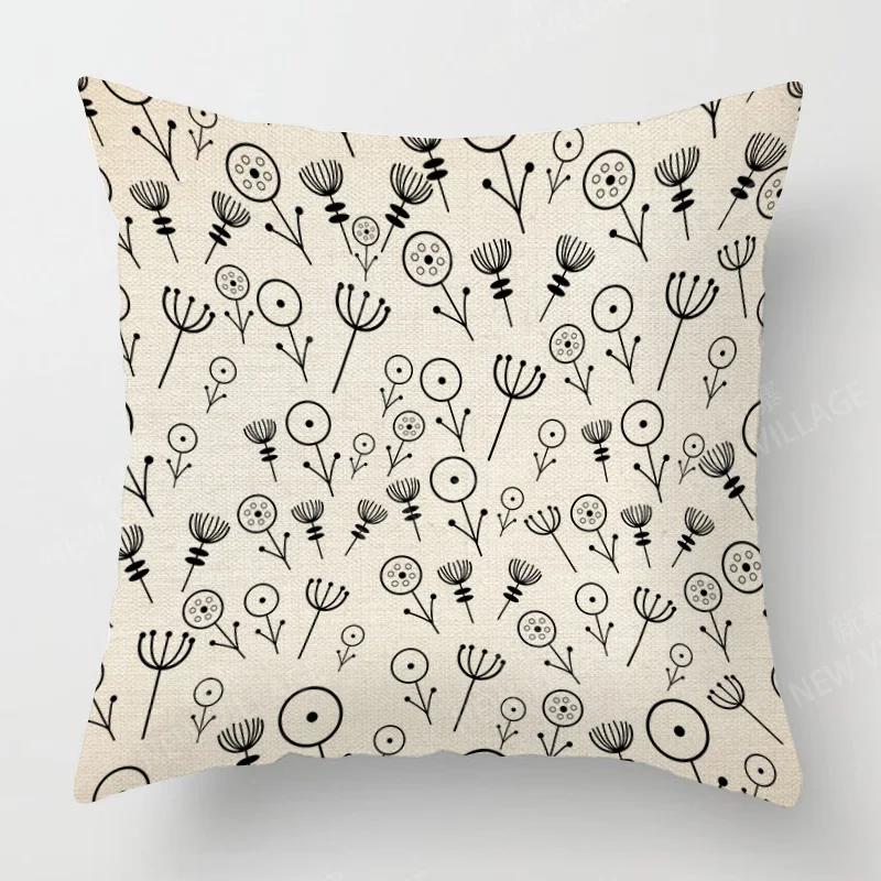 Moderní bytový obývací pokoj dekorace povlaky na polštáře polštář pohovka 35x35cm 40x40 60x60cm 45x45cm 40*40 povlak na polštář boho rostlina severský