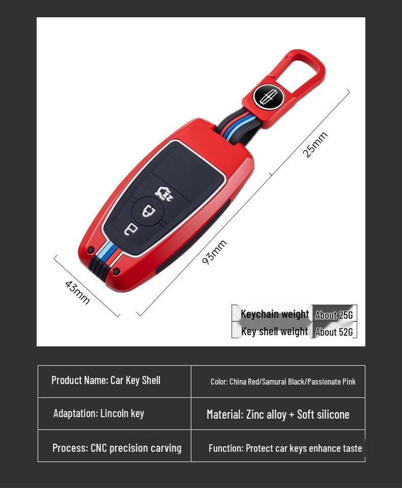Lincoln Key Case for Corsair, Navigator, Aviator, and Mainland Models