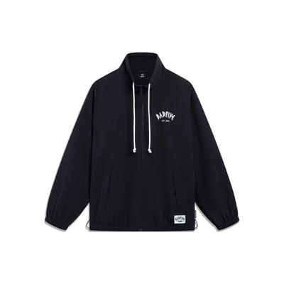 Loose Zip-Up Stand Collar Sports Jacket Men Jackets Black AFDT189-3