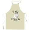Tablier de cuisine - Planetee - Impression bretonne - Coton épais durable - Liens réglables