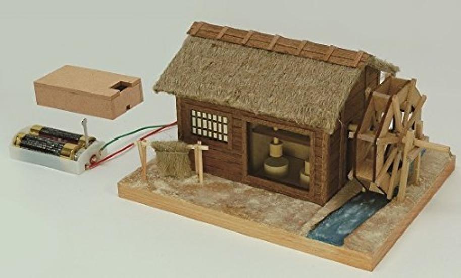 Woody Joe Mini Architectural Model Light Series Katakoto Watermill Wooden Model No.4