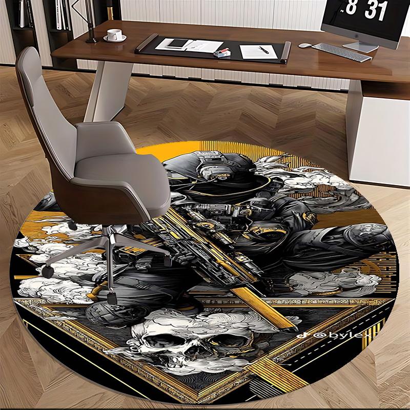Call of Duty: Ghosts Chair Mat Round Rug Office Carpet, Non Slip, Suitable for Living Rooms, Bedrooms Decor 1205573a