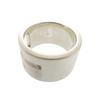 Used AUTHENTIC GUCCI Branded Cutout G WideRing Silver Silver925