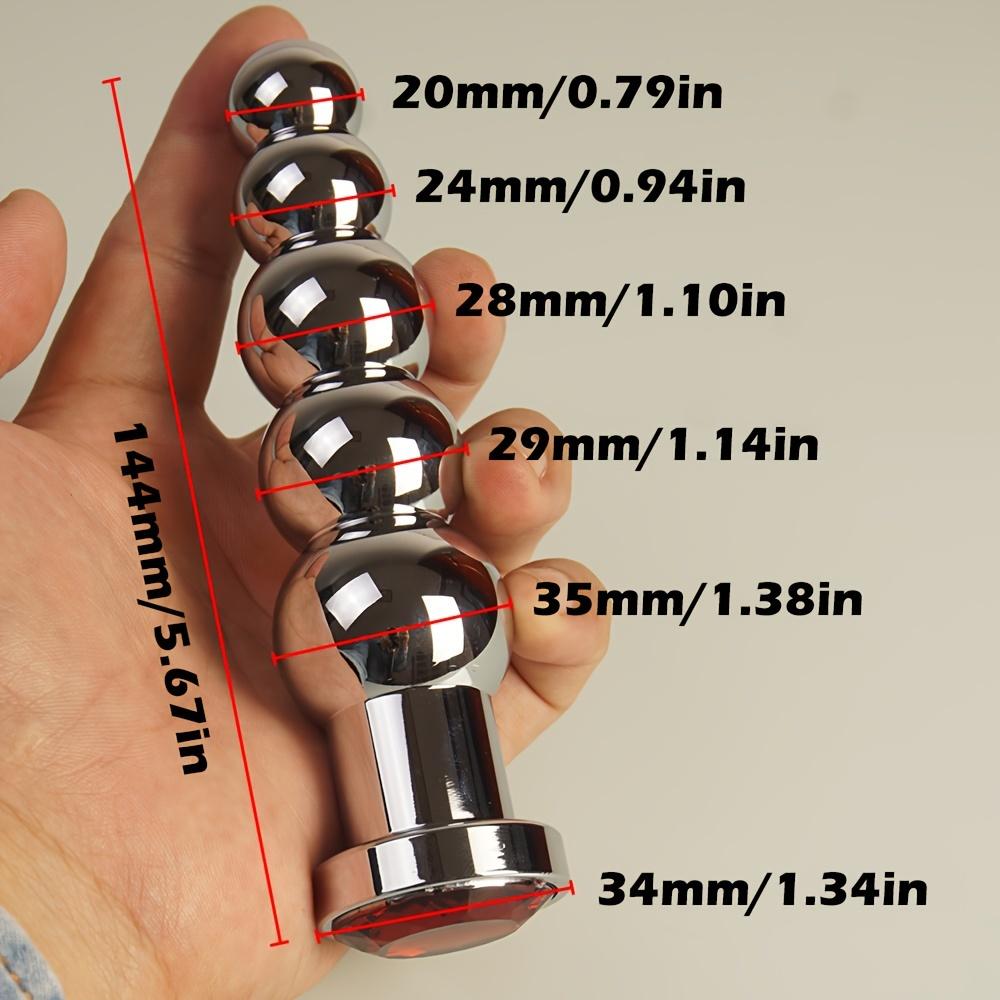 Heavy Jewel Anal Plug Metal Anal Beads Prostate Massager Butt Plug Stimulator BDSM Erotic Adult Products Sex Toys for Women Men