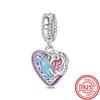 New 925 copper Original Pink Series Boy Love Girl Mom Unicorn Butterfly Infinite Heart Beads Fit Pantaro Charms Bracelet Zircon
