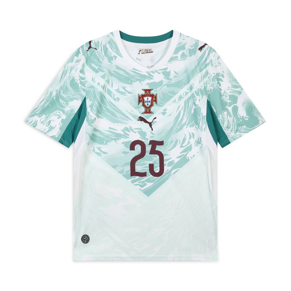 

Puma Portugal National Team Away Fan Version Nuno Mendes 25 Moisture-Wicking Sports Pullover Quick-Dry Short Sleeve Football Shirt Men tops 788146-75 XS
